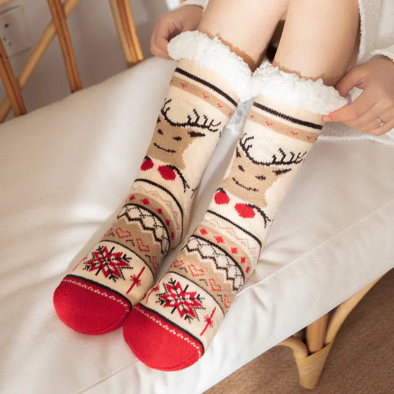 Cozy Winter Holiday Fleece Socks