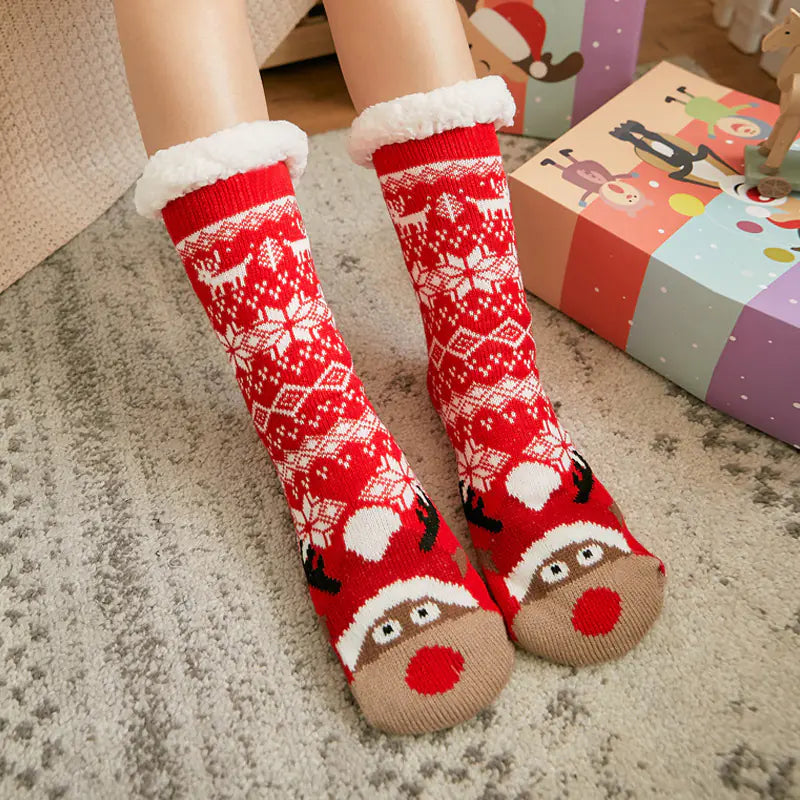 Cozy Winter Holiday Fleece Socks