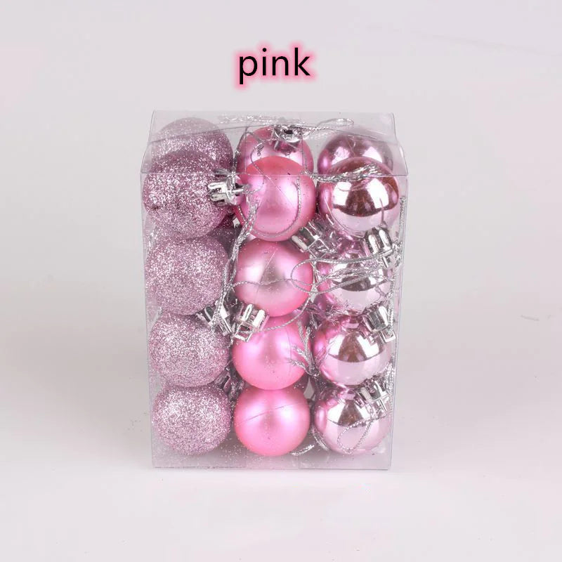 Mini Sparkle Ball Ornament Set (24-Pack / 3 cm)