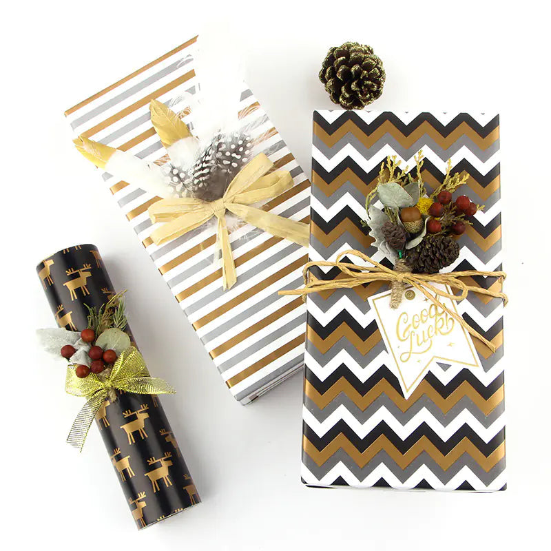 Elegant Bronze Gold Dot Wrapping Paper