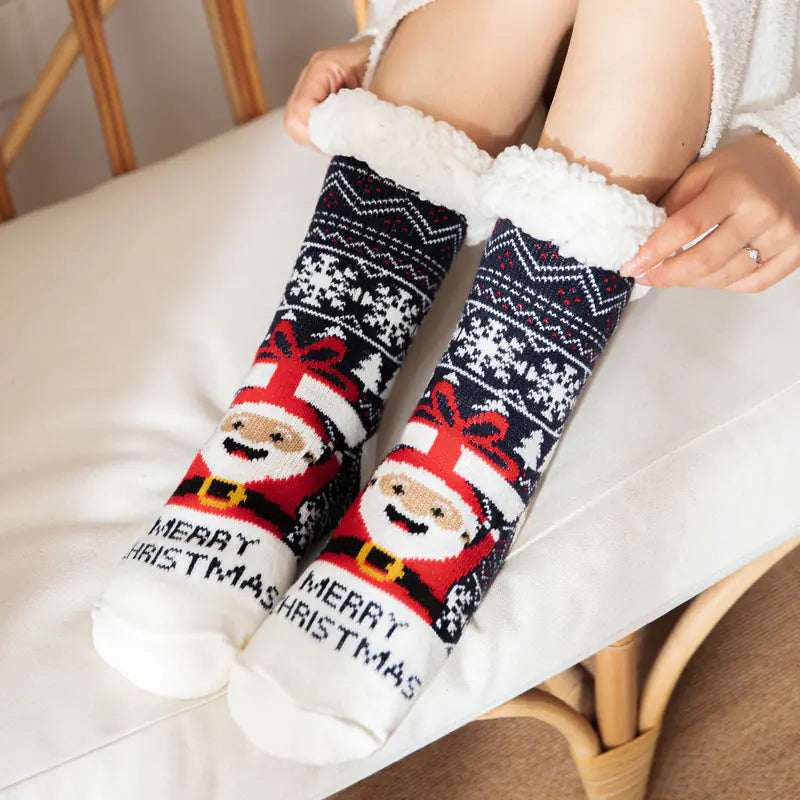 Cozy Winter Holiday Fleece Socks