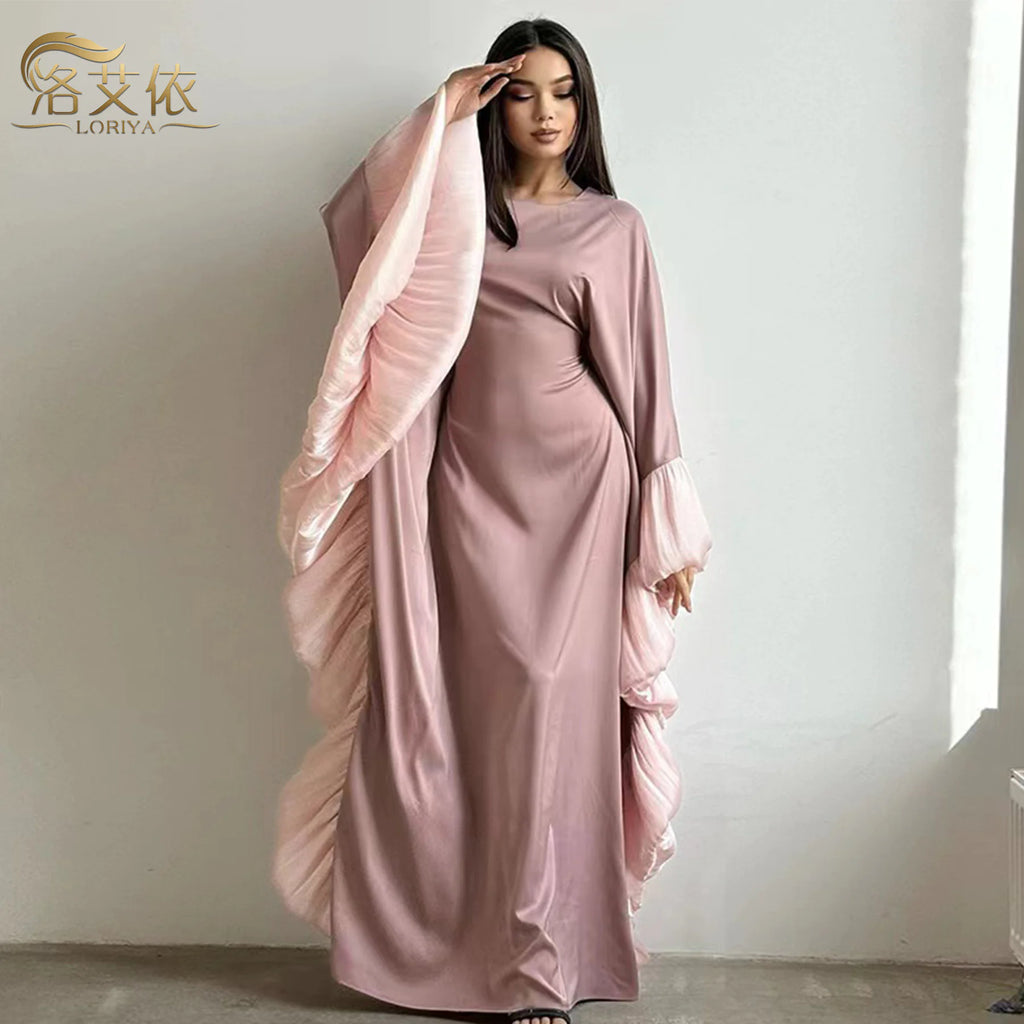 Lace Sleeve Patchwork Kimono Robe