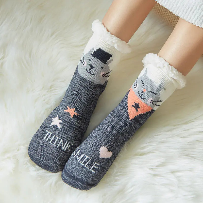 Cozy Winter Holiday Fleece Socks