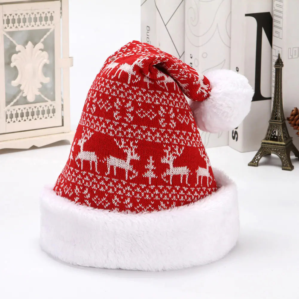 Snowflake Deer Winter Wool Hat
