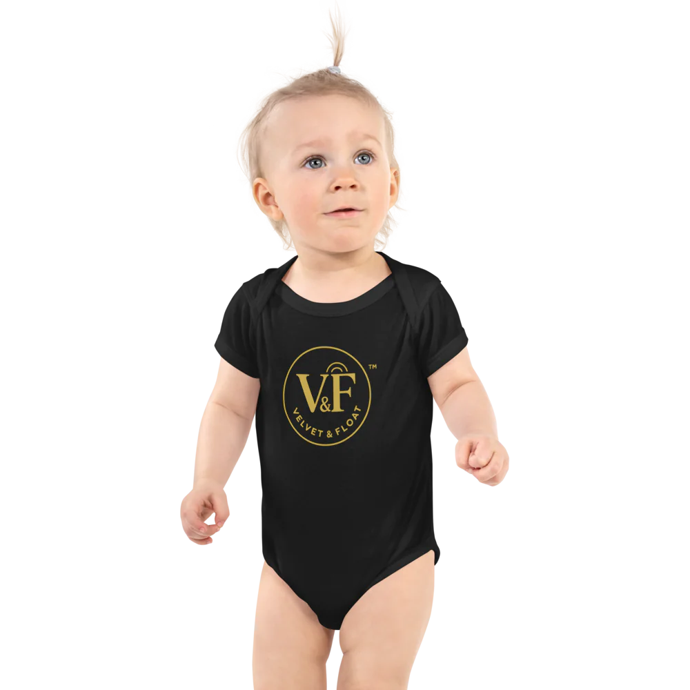 Little Lights Rep Velvet & Float Baby Short Sleeve Bodysuit | Rabbit Skins 4400