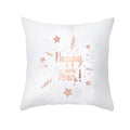Peach Velvet Snowflake Cushion Cover