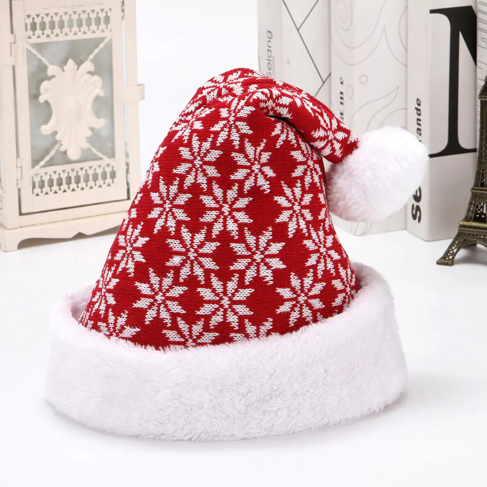 Snowflake Deer Winter Wool Hat